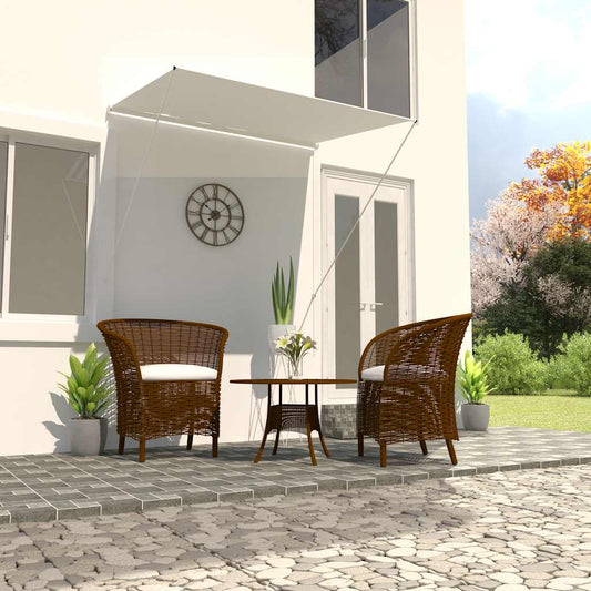 Retractable awning 150x150 cm cream white