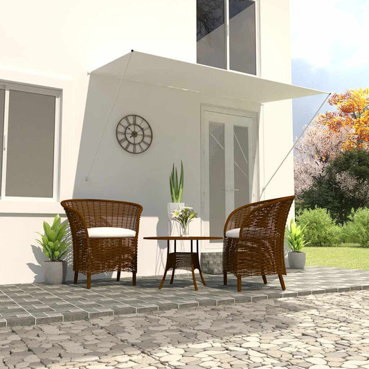 Retractable awning 250x150 cm cream white
