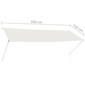 Retractable awning 350x150 cm cream white