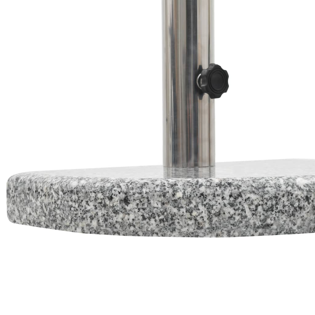Parasol base granite 10 kg curved grey
