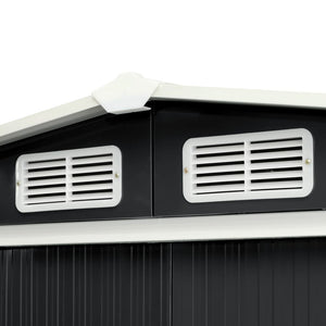 Garden shed with sliding doors anthracite 329.5x312x178 cm steel