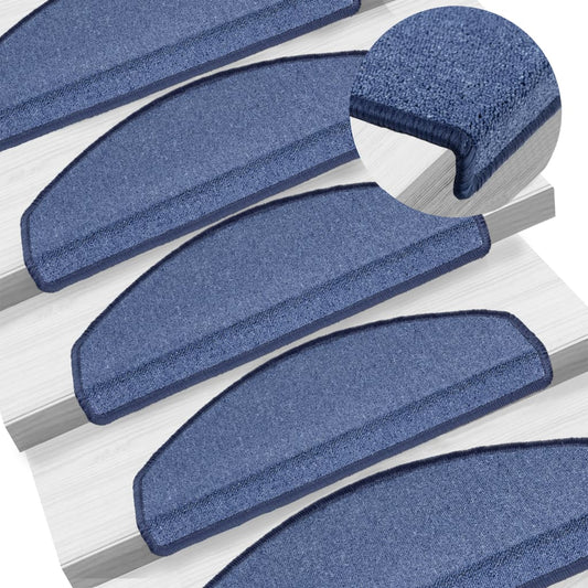 Stair mats blue 15 pcs 65x24x4 cm