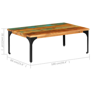 Coffee table 100x60x35 cm reclaimed solid wood