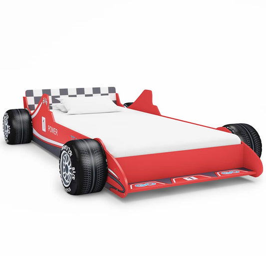 Cot racing car 90x200 cm red