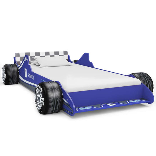 Cot racing car 90x200 cm blue