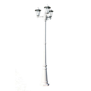 3-arm Kingston garden light posts 215 cm White