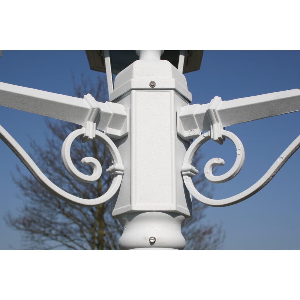 3-arm Kingston garden light posts 215 cm White
