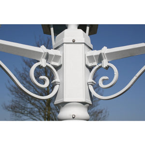 3-arm Kingston garden light posts 215 cm White