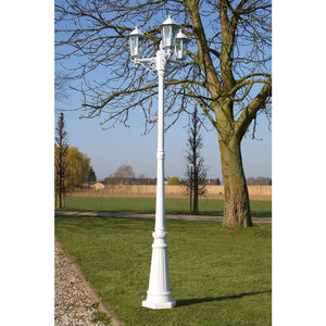 3-arm Kingston garden light posts 215 cm White