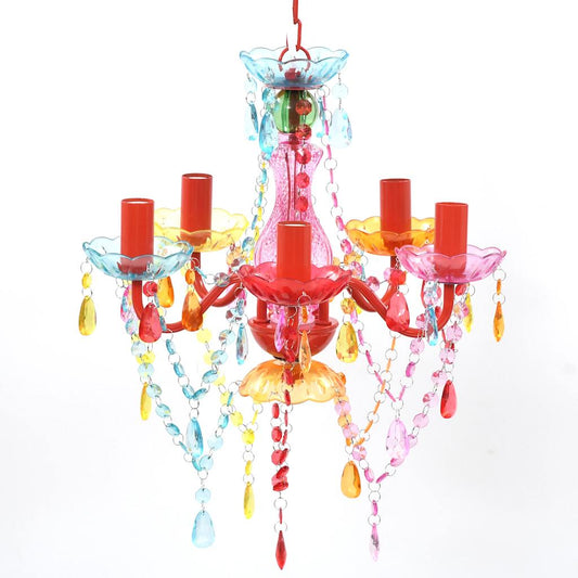 Multicolor Chandelier 5 Bulbs