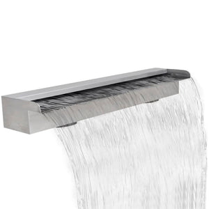 Rectangular stainless steel waterfall 90 cm
