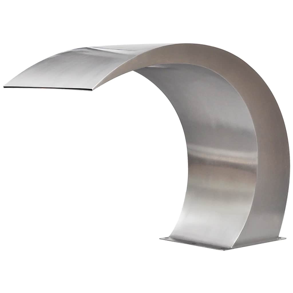 Fountain with waterfall stainless steel 45x30x60 cm
