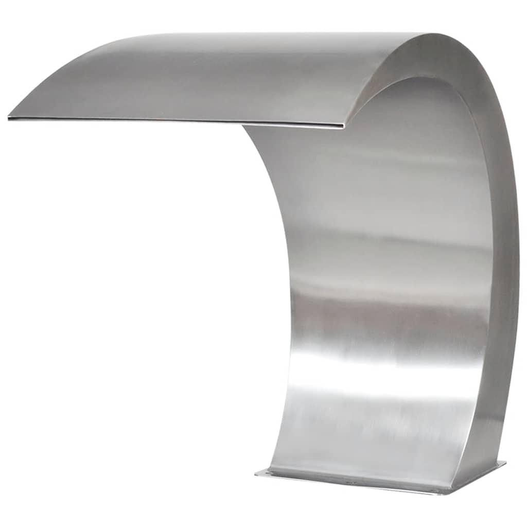 Fountain with waterfall stainless steel 45x30x60 cm