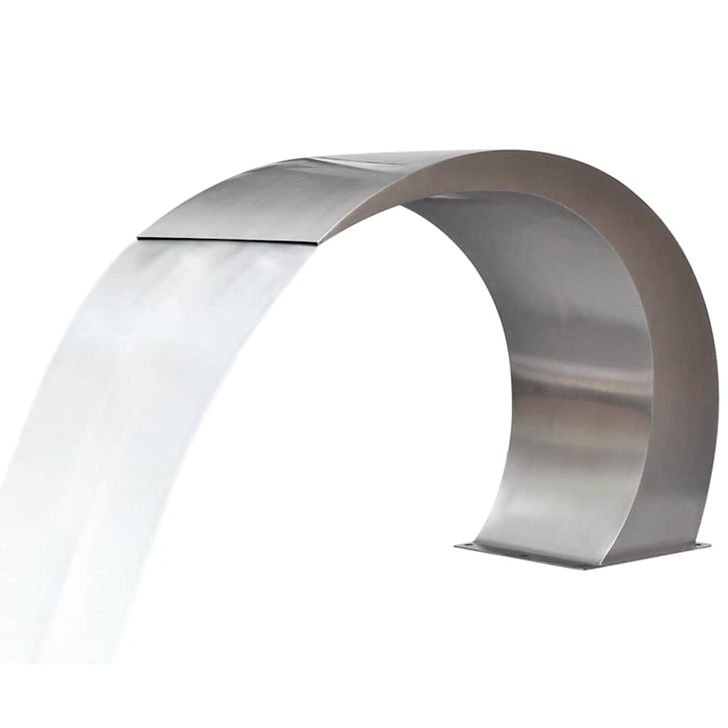 Fountain with waterfall stainless steel 45x30x60 cm
