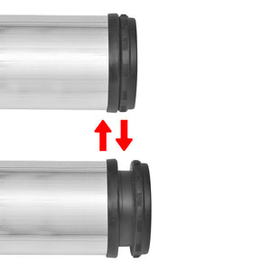 4 adjustable table legs brushed nickel 710 mm