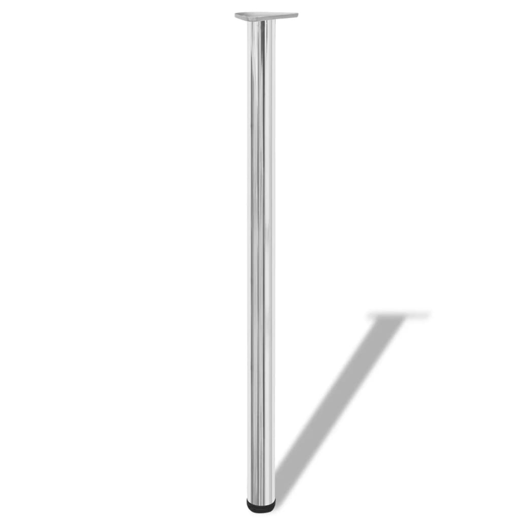 4 adjustable table legs chrome 1100 mm
