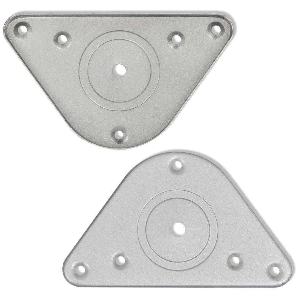 4 adjustable table legs brushed nickel 1100 mm