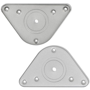 4 adjustable table legs brushed nickel 1100 mm