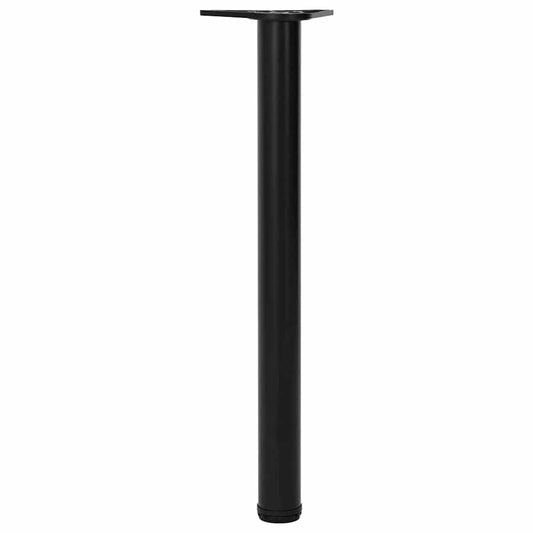 4 Height adjustable table legs Black 710 mm