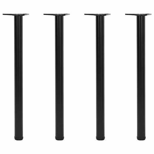 4 Height adjustable table legs Black 870 mm