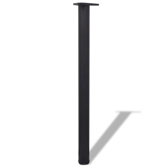 4 Height adjustable table legs Black 870 mm