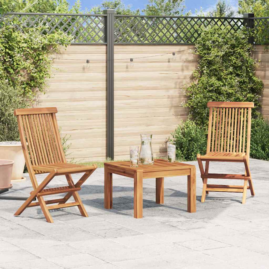 Klappstoler 2 stk heltre teak