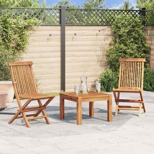 Klappstoler 2 stk heltre teak