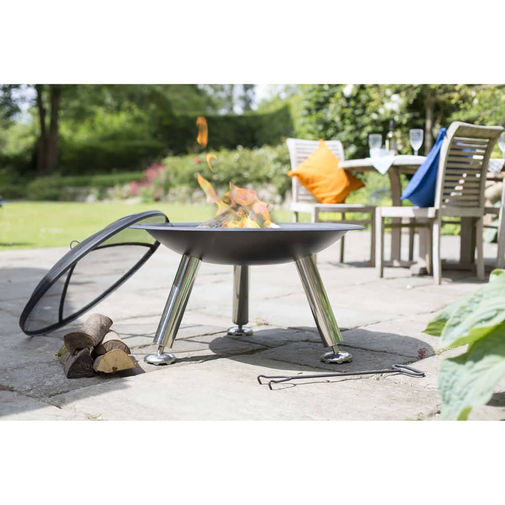 Fire bowl Chicago black steel 75 cm 85013