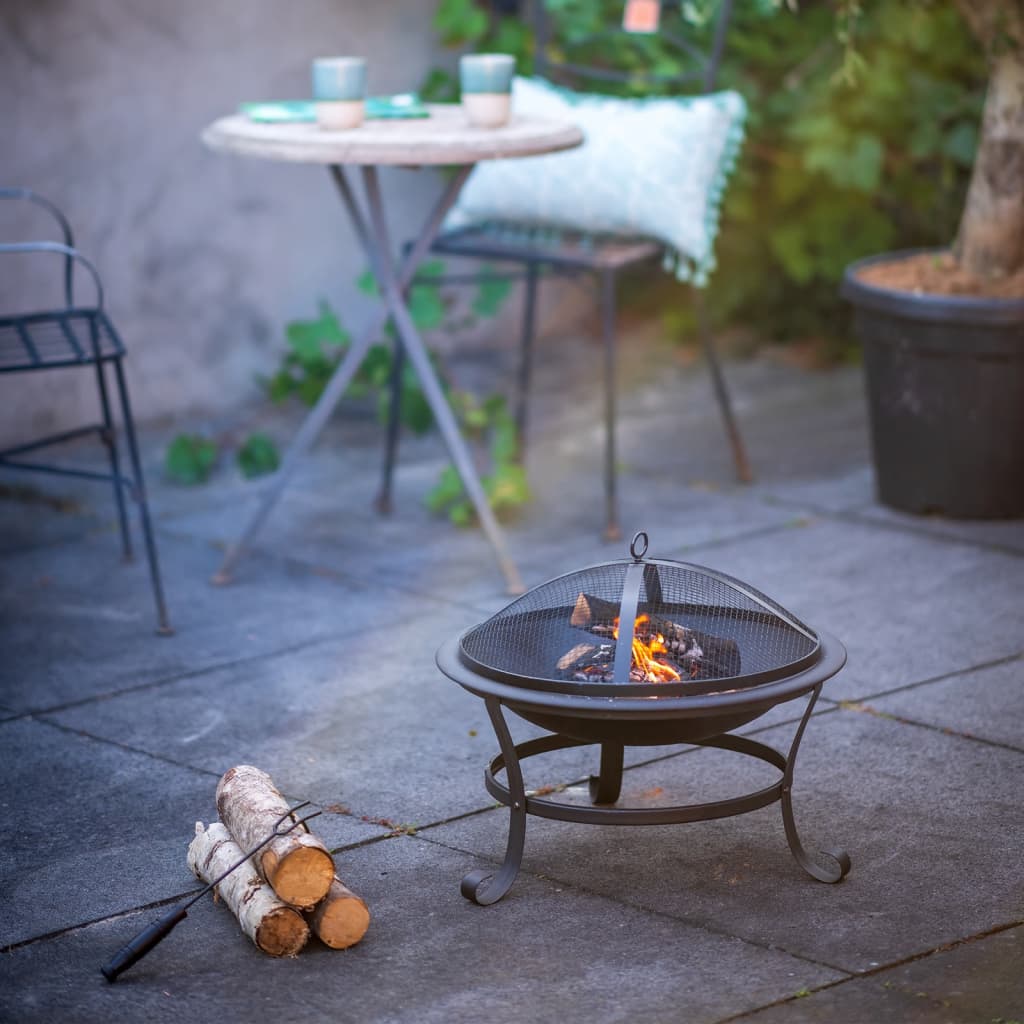 Fire bowl Atlanta black steel 51 cm 85014