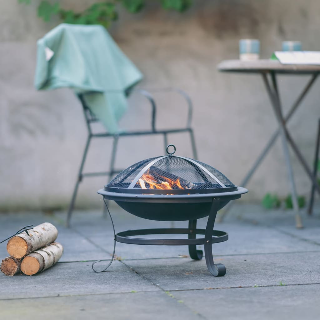 Fire bowl Atlanta black steel 51 cm 85014