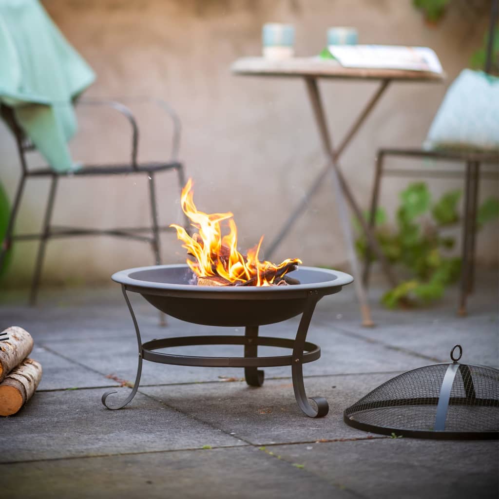 Fire bowl Atlanta black steel 51 cm 85014