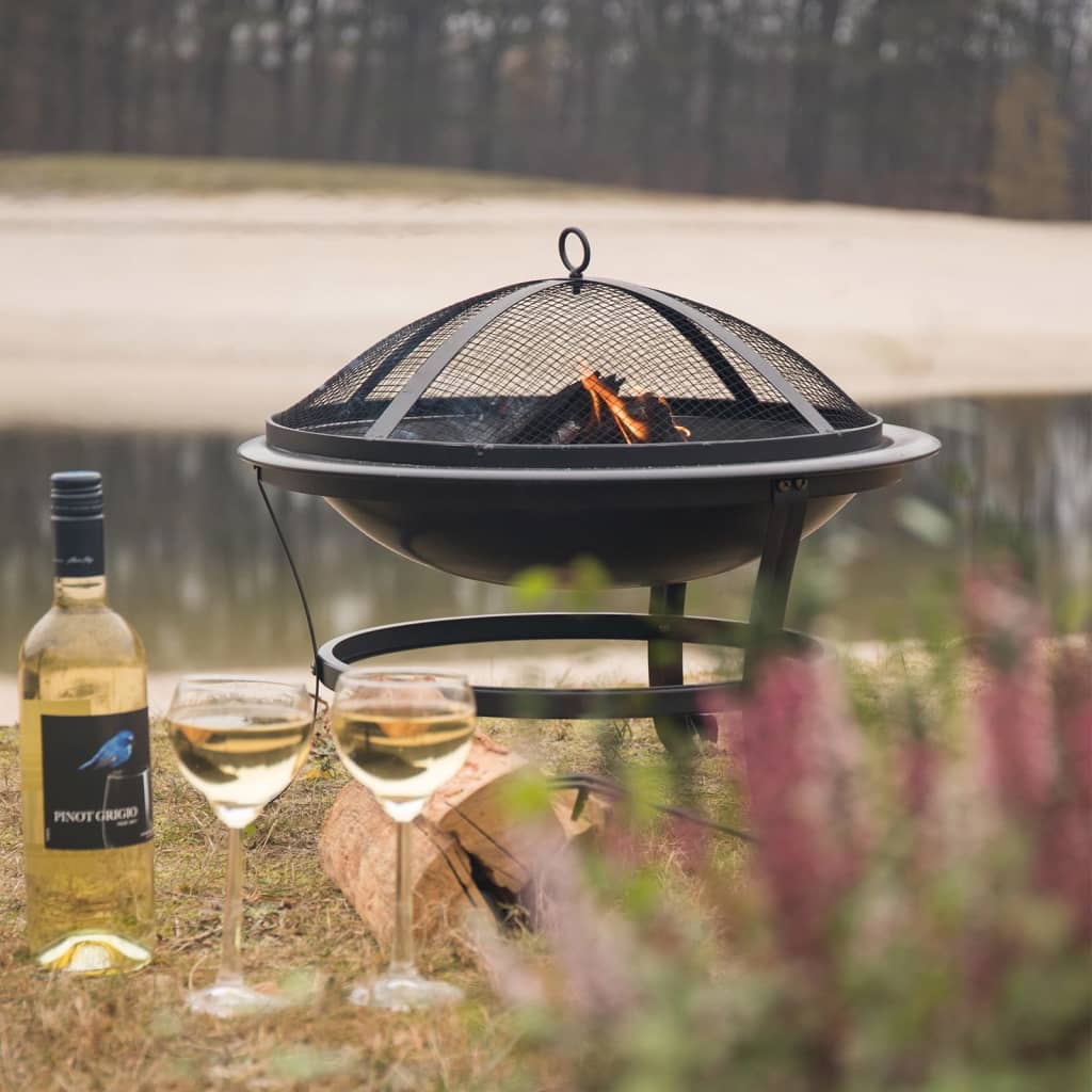 Fire bowl Atlanta black steel 51 cm 85014