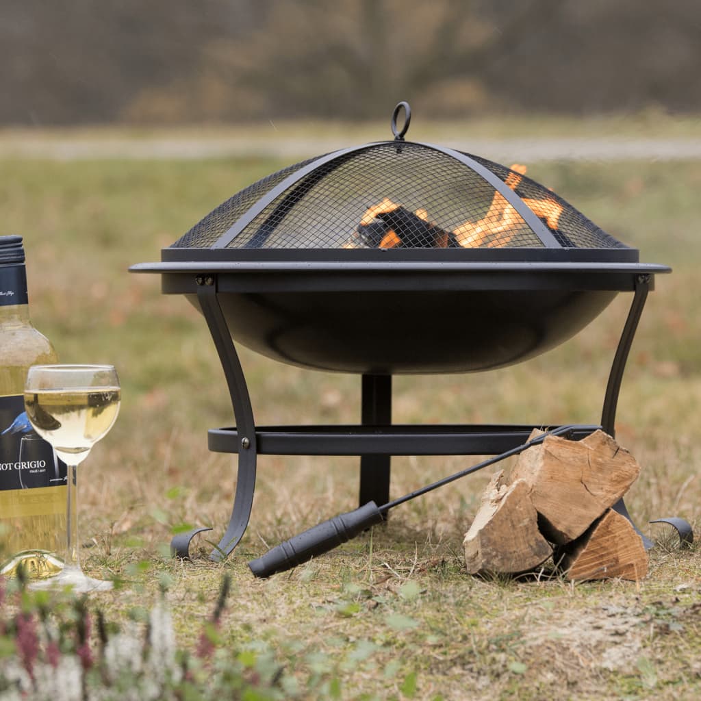 Fire bowl Atlanta black steel 51 cm 85014