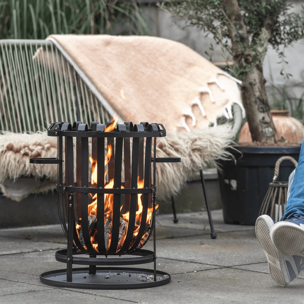 Fire basket Dallas black steel