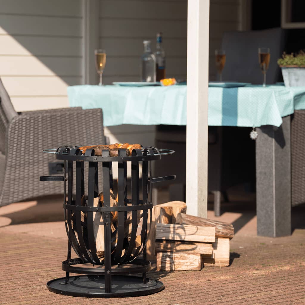 Fire basket Dallas black steel