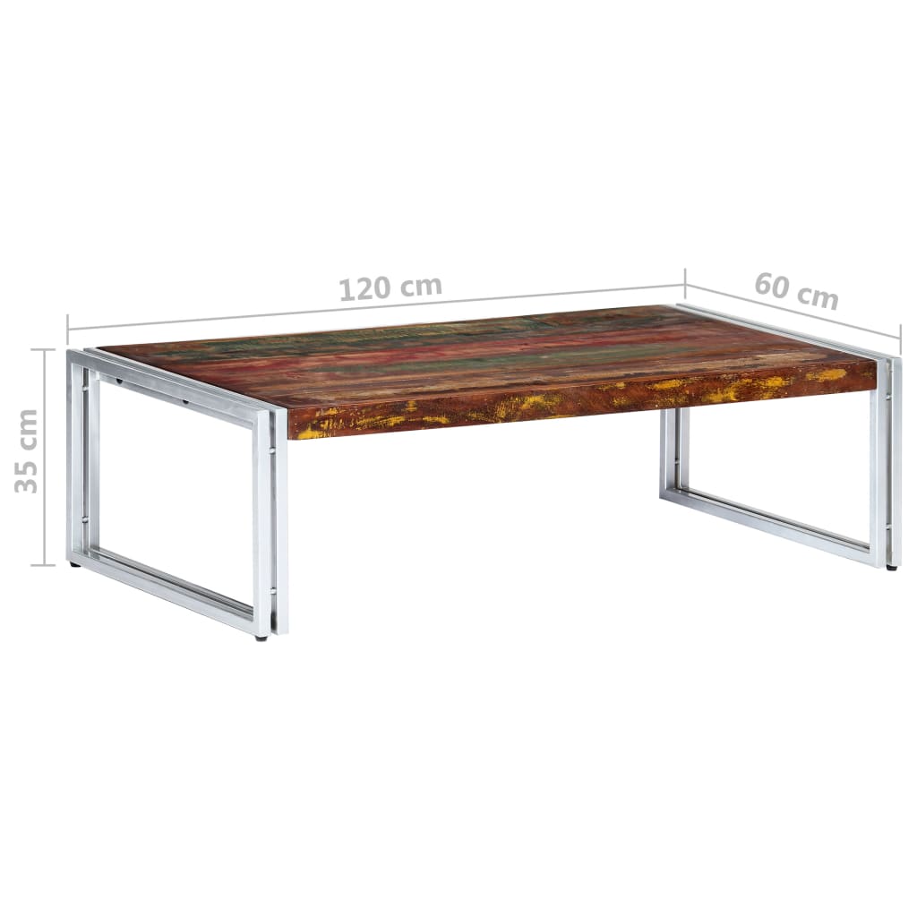 Coffee table 120x60x35 cm reclaimed solid wood