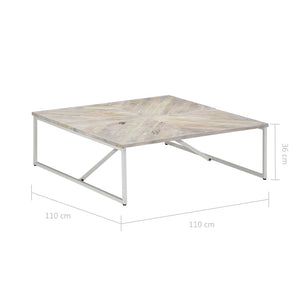Coffee table 110x110x36 cm solid mango wood