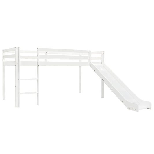 Children's bed with slide and ladder pine 97x208 cm
