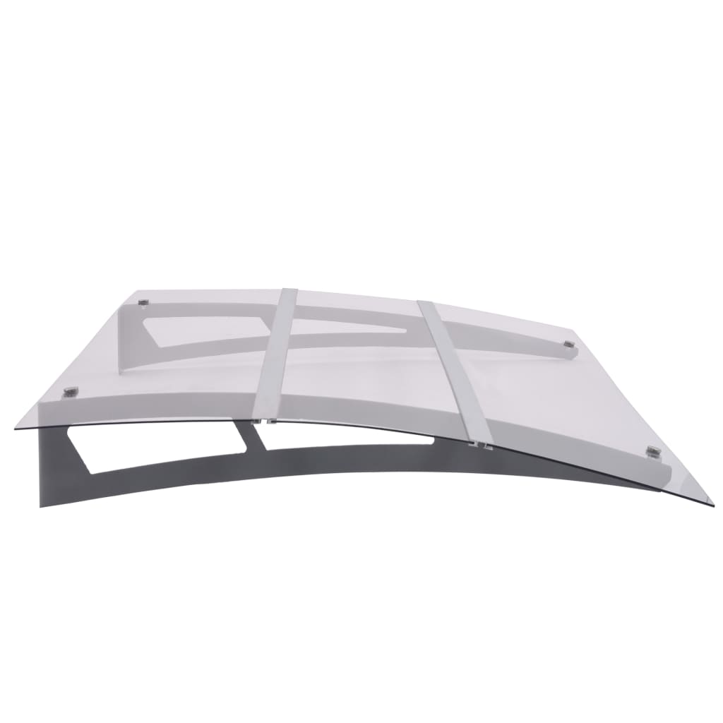 Silver and transparent canopy 120x90 cm polycarbonate