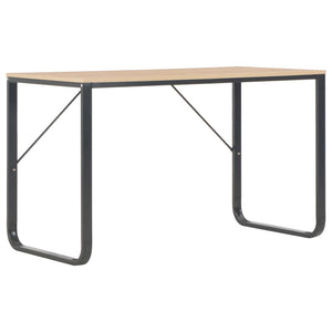 Databord svart og eik 120x60x73 cm