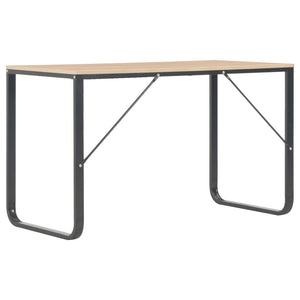 Databord svart og eik 120x60x73 cm