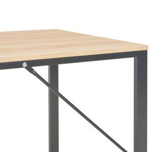Databord svart og eik 120x60x73 cm