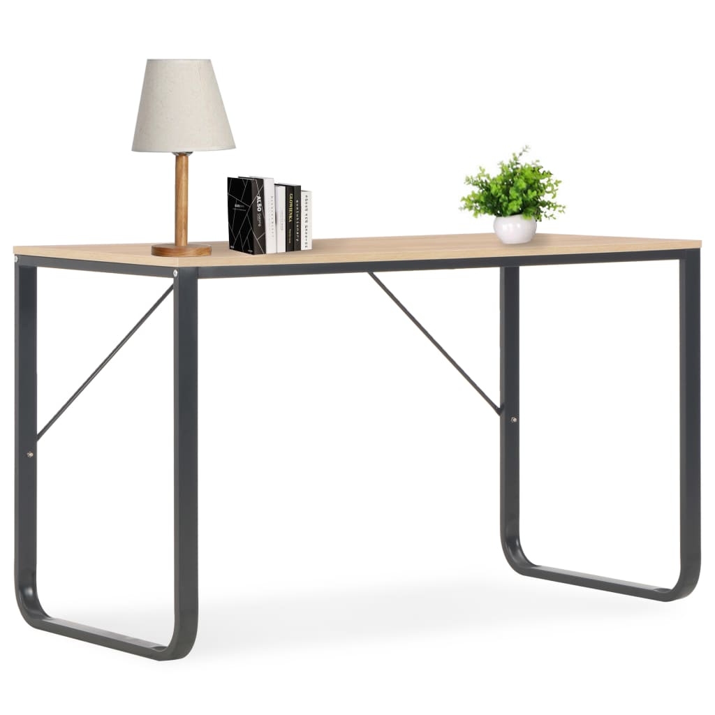 Databord svart og eik 120x60x73 cm