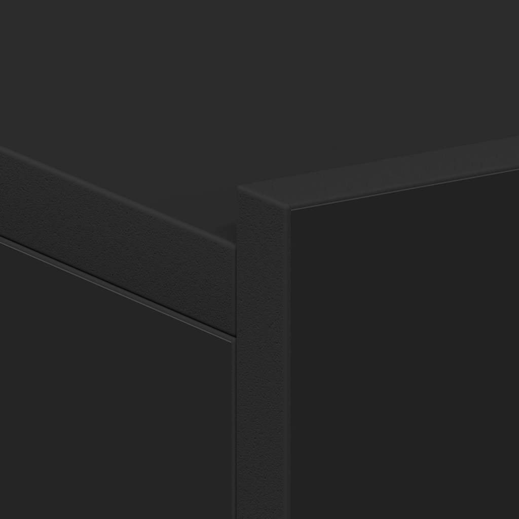 Floating bedside table 2 pcs black 40x30x15 cm engineered wood