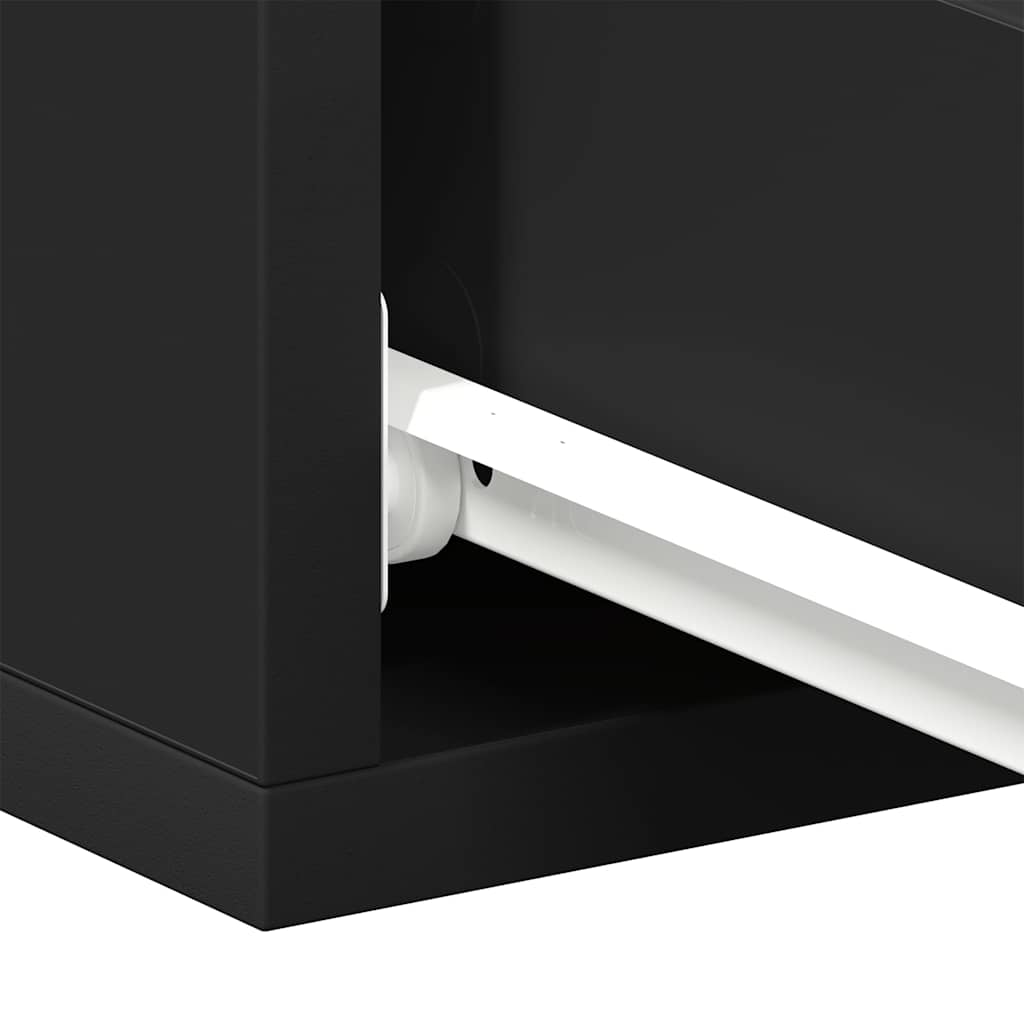 Floating bedside table 2 pcs black 40x30x15 cm engineered wood