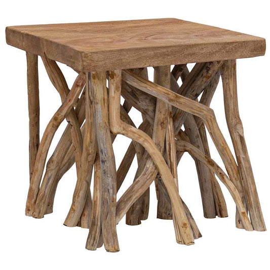 Timber table 40x40x40 cm mixed reclaimed wood