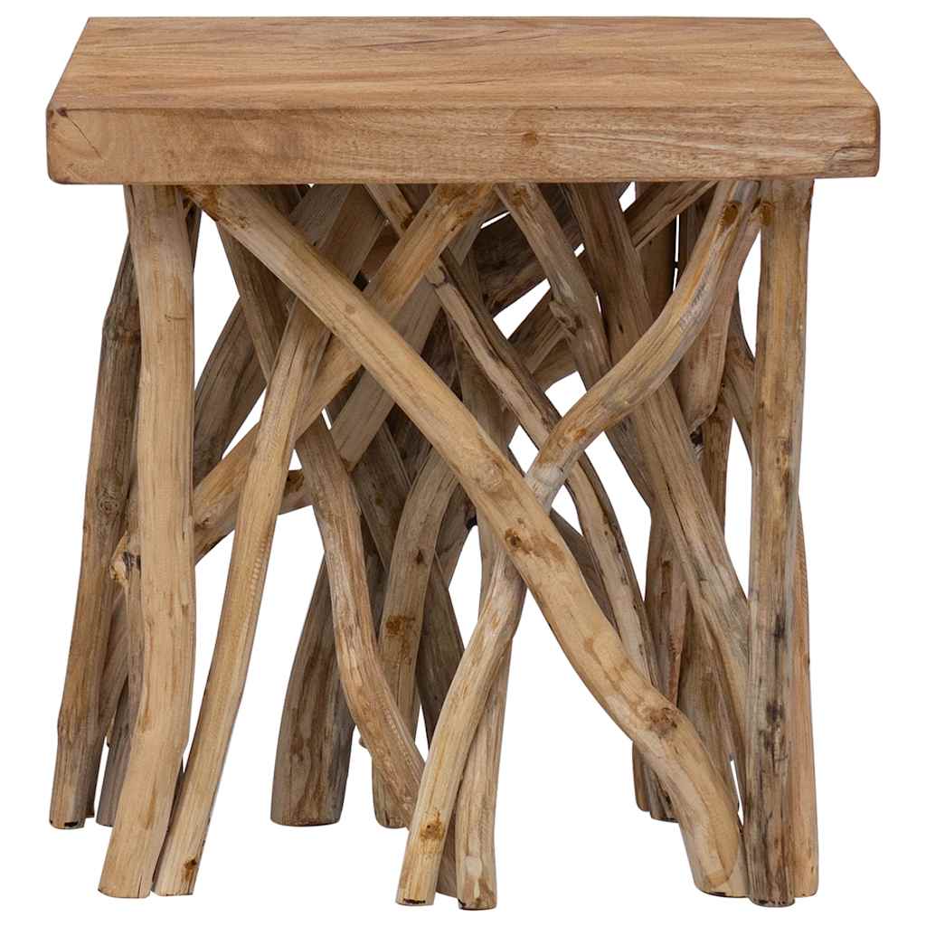 Timber table 40x40x40 cm mixed reclaimed wood