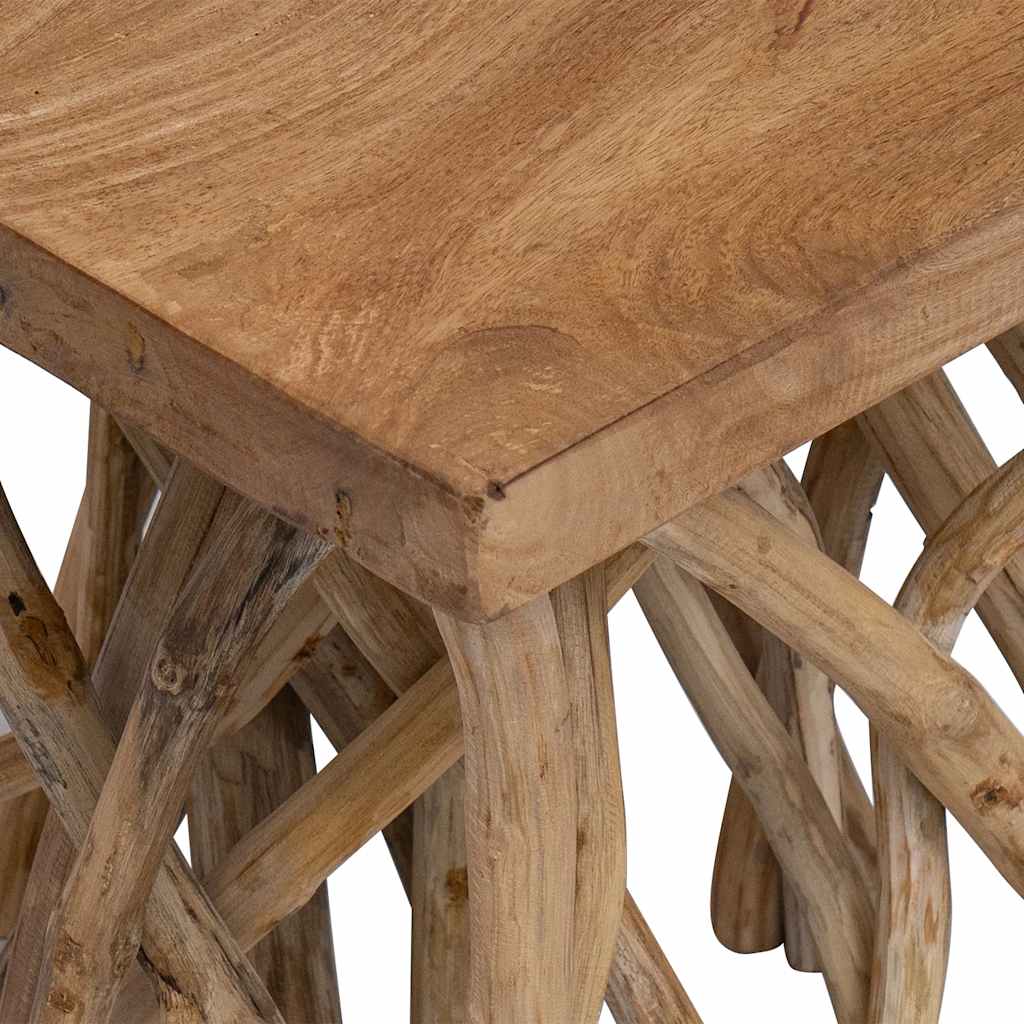 Timber table 40x40x40 cm mixed reclaimed wood