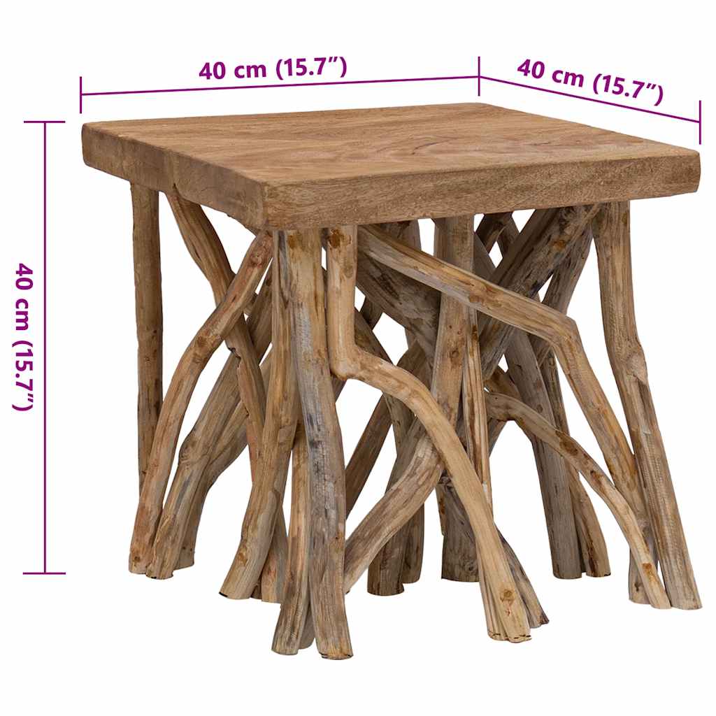 Timber table 40x40x40 cm mixed reclaimed wood