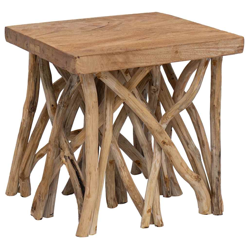 Timber table 40x40x40 cm mixed reclaimed wood